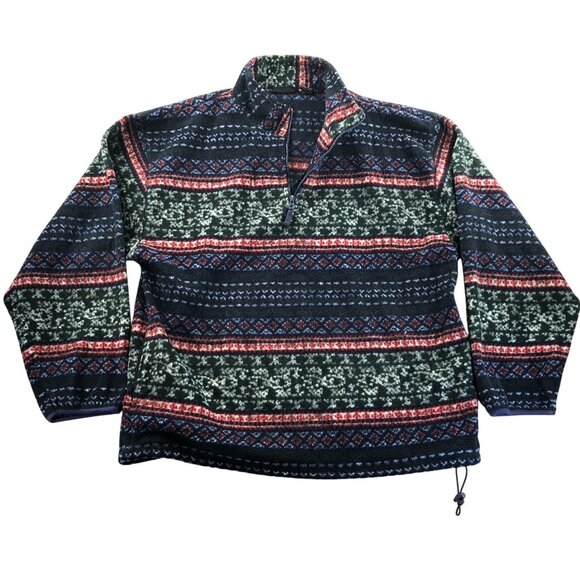 Van Heusen Mens Fleece Jacket Size XL Fleece Pullover Nordic Quarter Zip Cozy - Picture 1 of 11